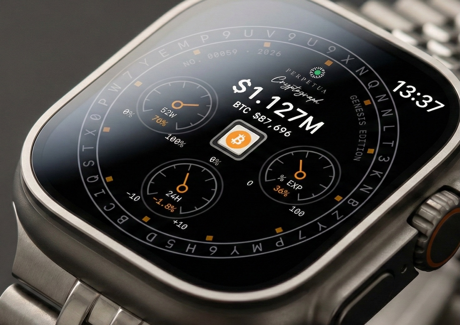 Perpetua Cryptograph on Apple Watch Ultra
